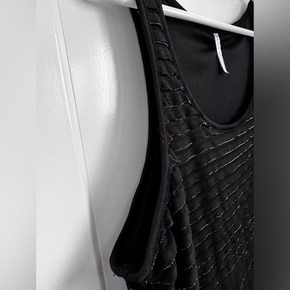 PETER NYGARD Swim coverup frilly sheath dress, beach dress sparkle ruffles L - Picture 3 of 9